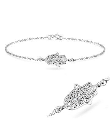 Palm Shaped Silver Bracelet BRS-31